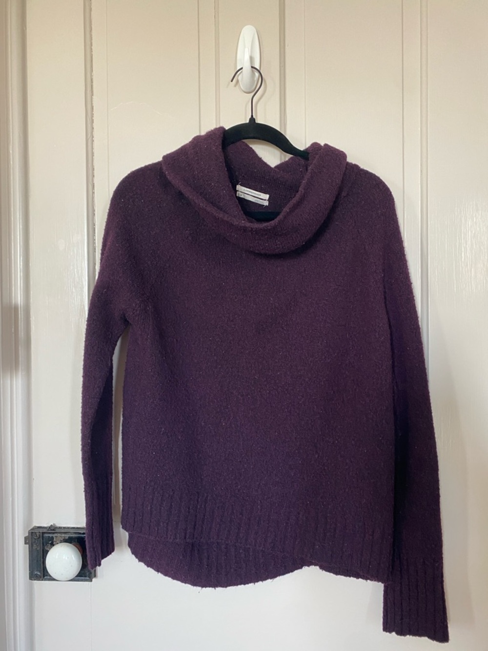 Anthropologie Deep Plum Cozy Knit Pullover